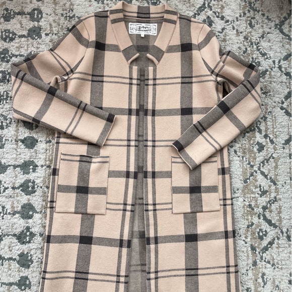 Pink Martini Women’s Size Small Cardigan Jacket Business Office Plaid Pockets - Picture 3 of 11